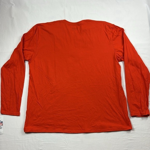 NFL Team Apparel Denver Broncos Long Sleeve Graphic Tee Mens Size 3XL Orange NWT - Picture 2 of 12